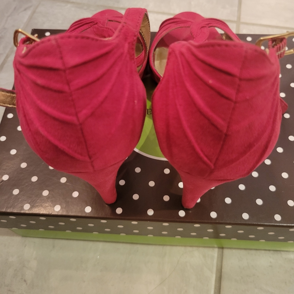 Kelly & Katie Women's Magenta high heel sandals in color magenta size 10 - Picture 8 of 11